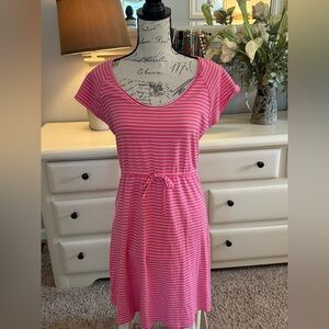 Columbia PFG Pink Striped Midi Dress Size: M
